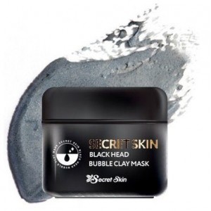 Маска для лица пузырьковая для глубокого очищения пор "Secret Skin Black Head Bubble Clay Mask" 100 мл.